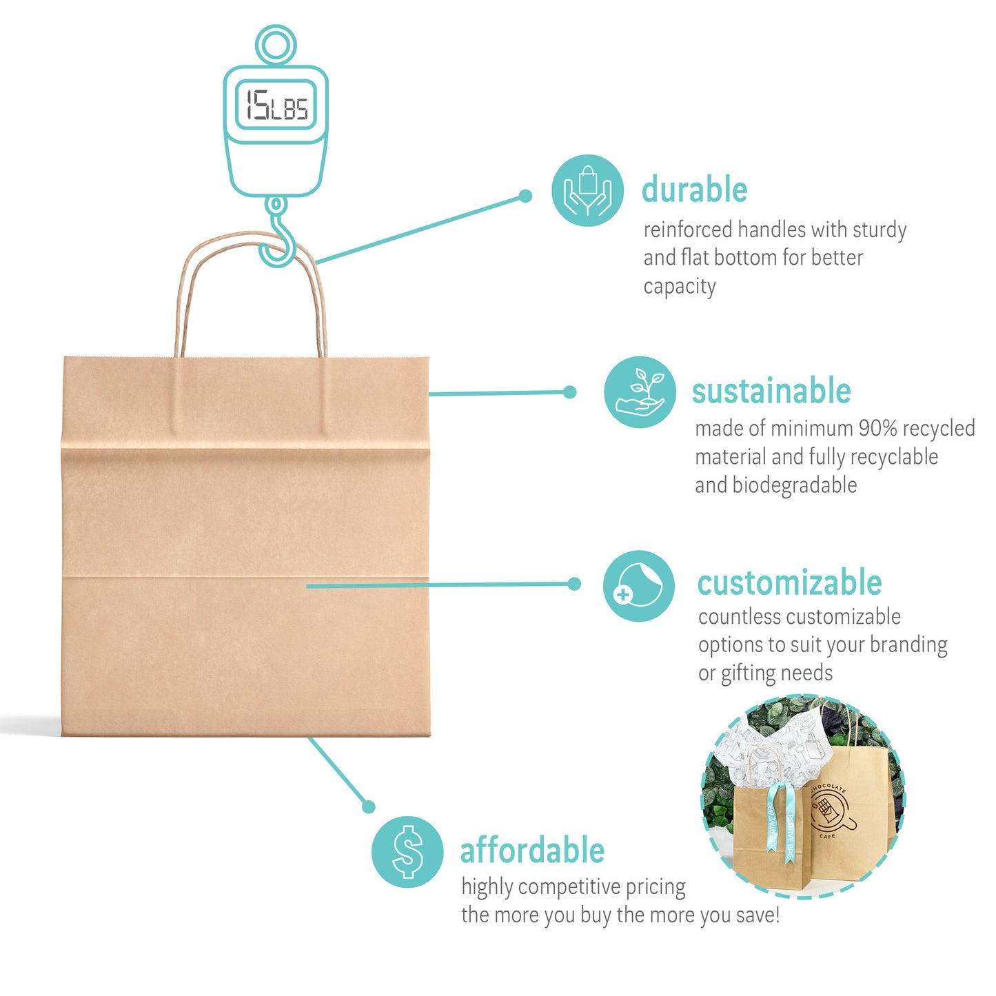 Kraft Paper Bag With Handle