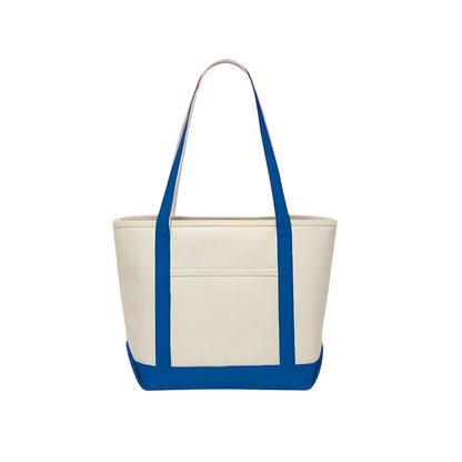 Fashion Canvas Boat Tote Bag blue stripe