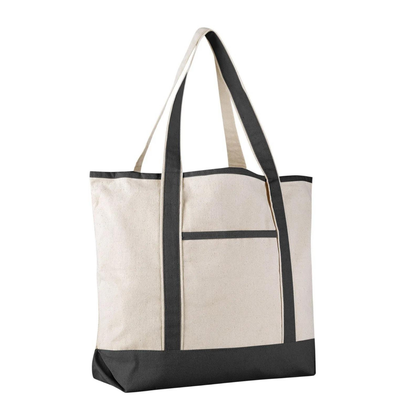 Fashion Canvas Boat Tote Bag Navy Blue Stripe