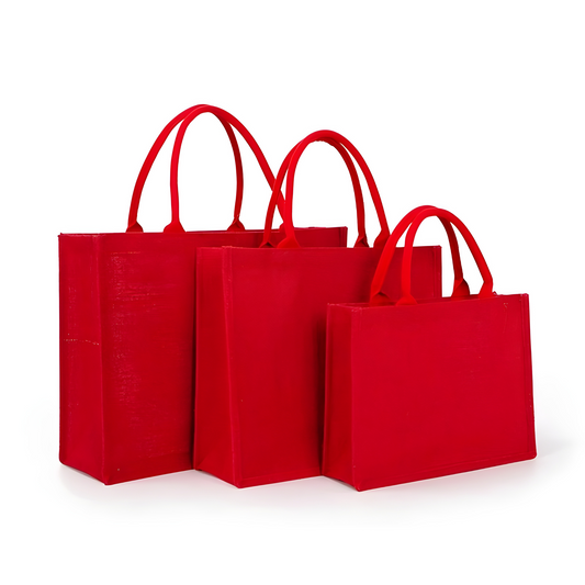 Jute Promotional Bag red